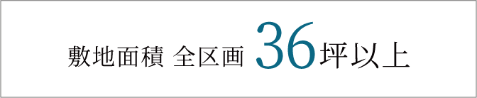 敷地面積全区画36坪以上