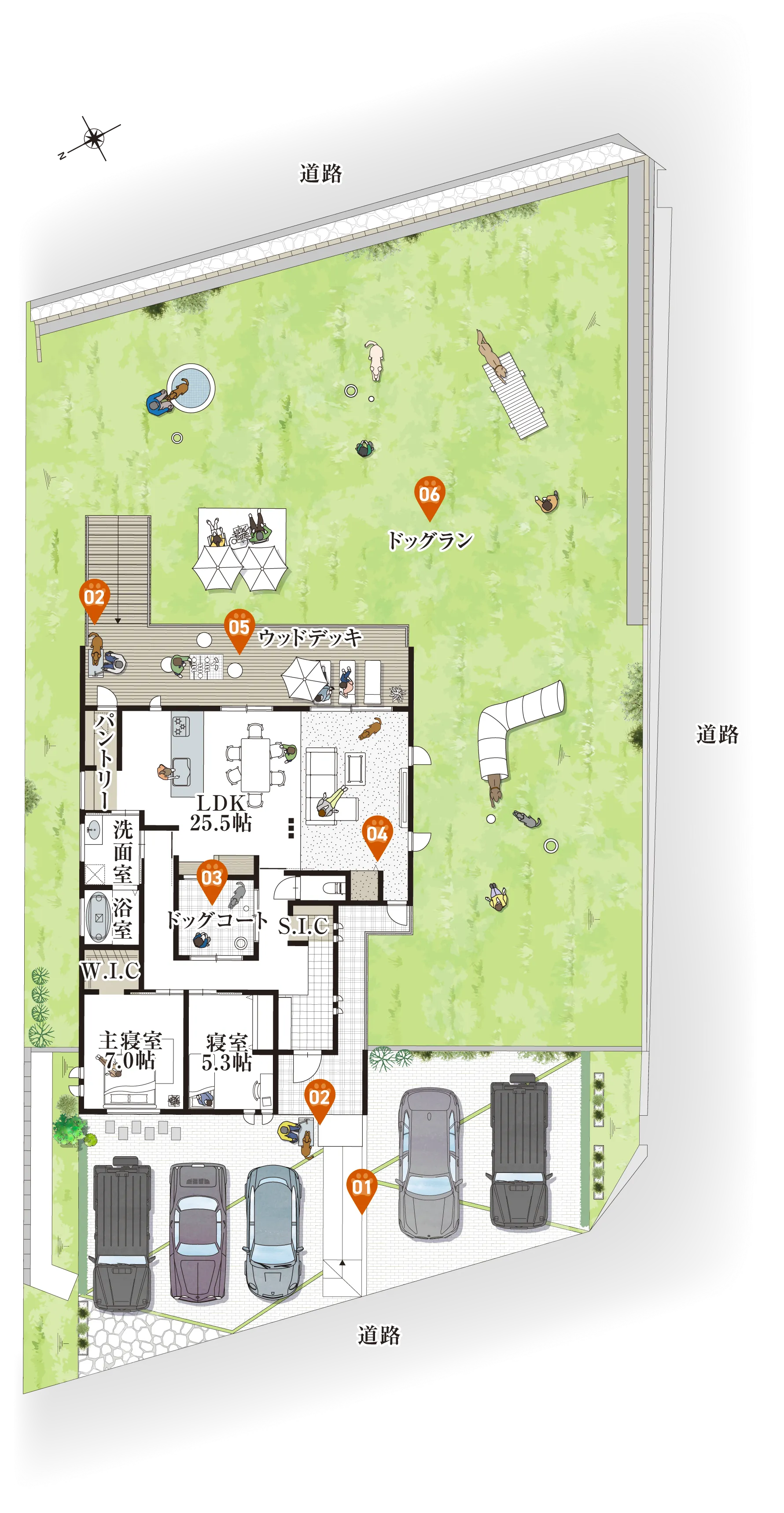 ドッグランハウス 間取り図