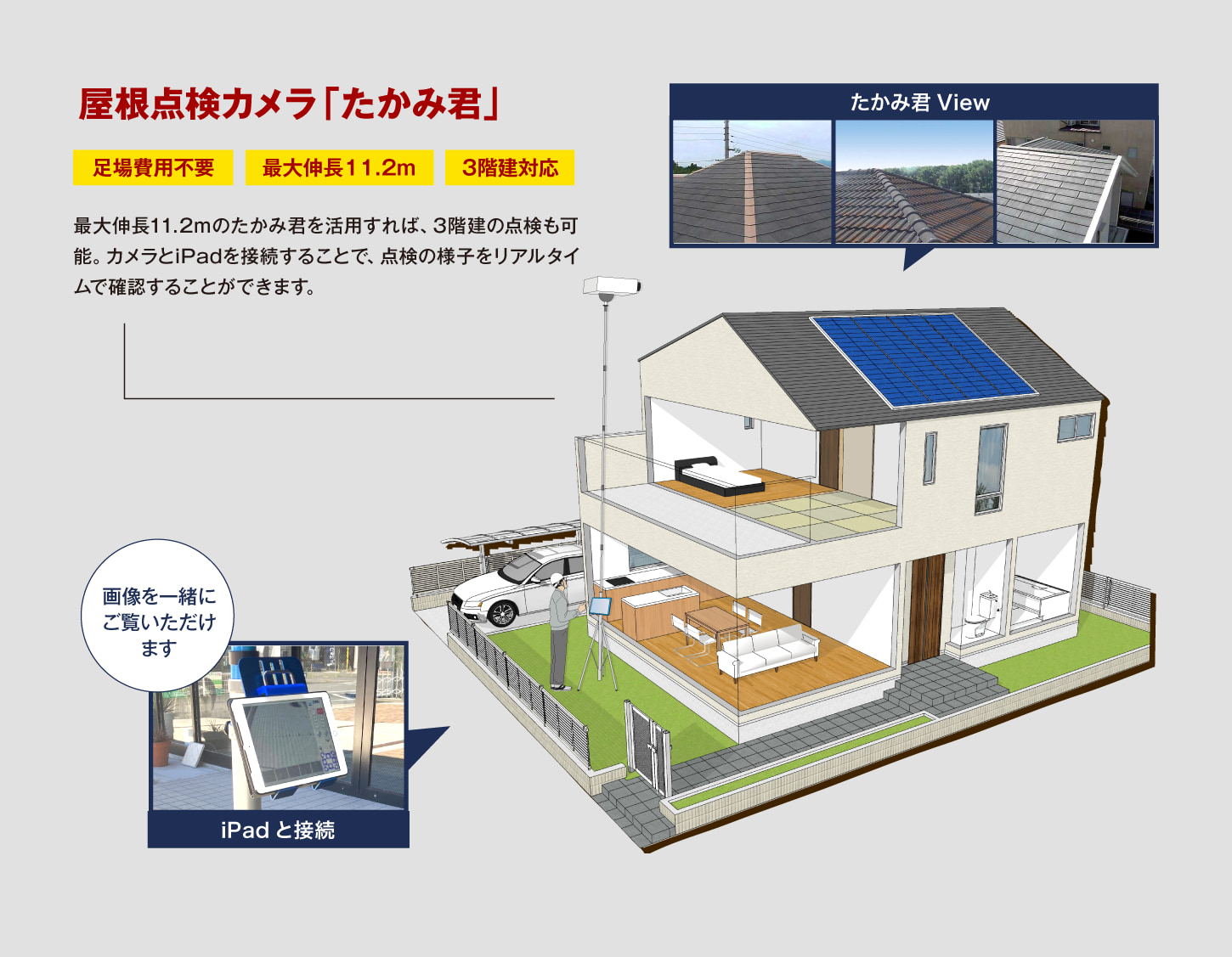 屋根点検カメラ「たかみ君」