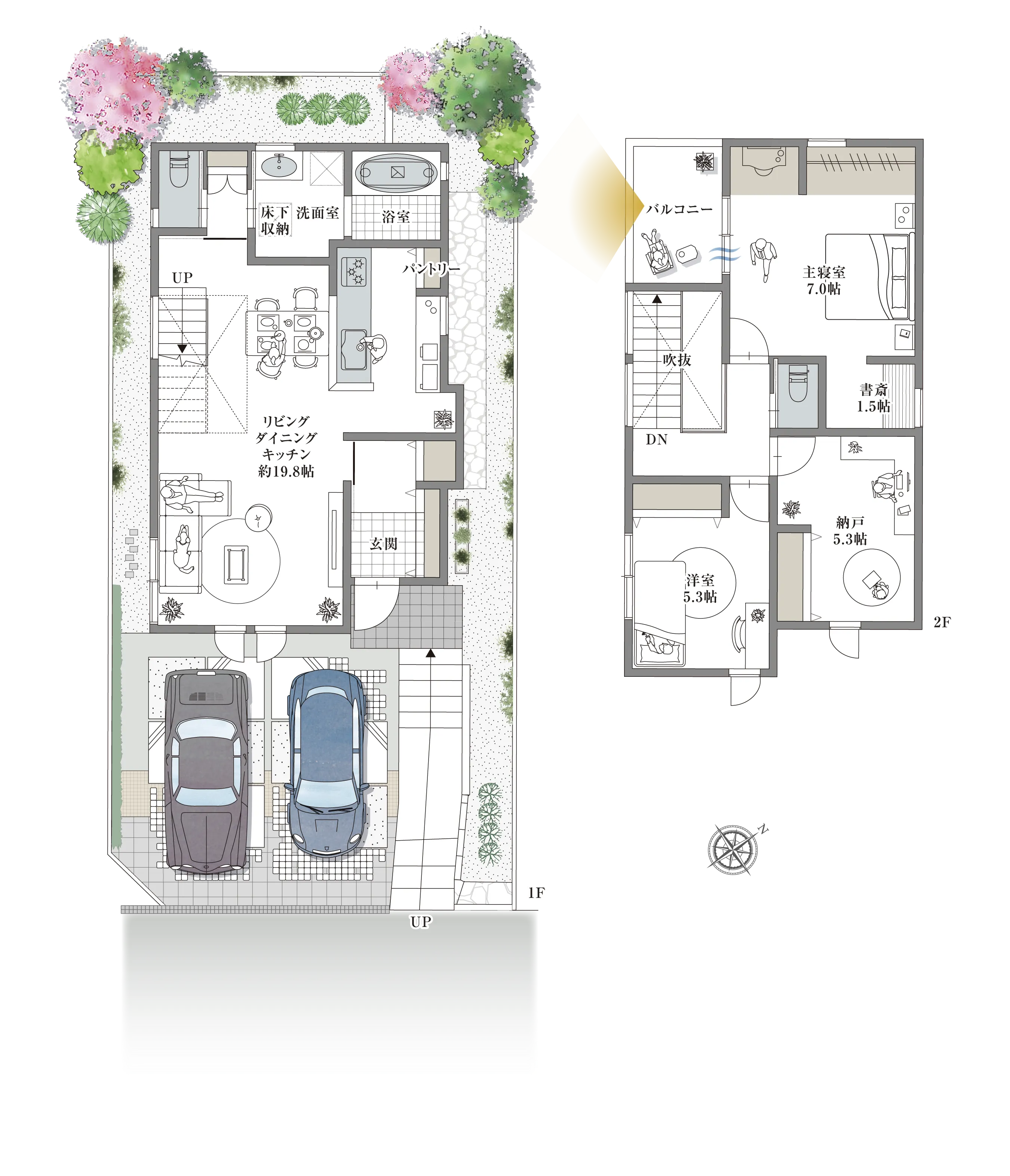 高槻市別所本町-13-I 1号地の間取り図
