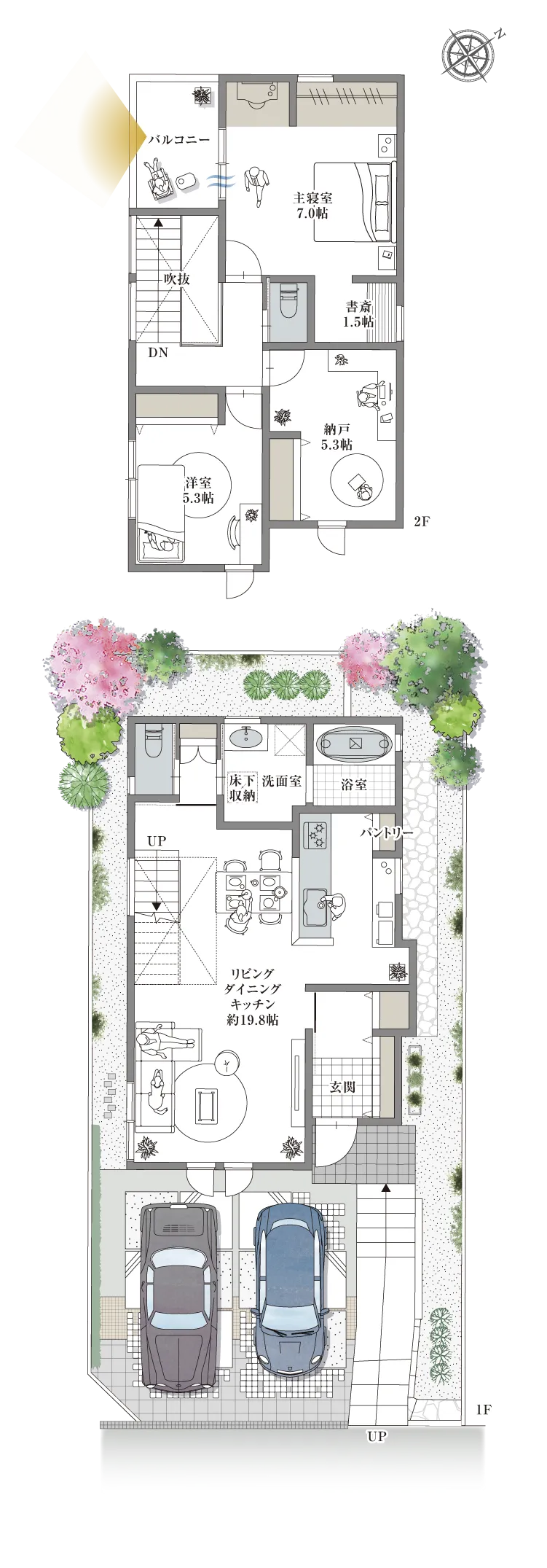 高槻市別所本町-13-I 1号地の間取り図