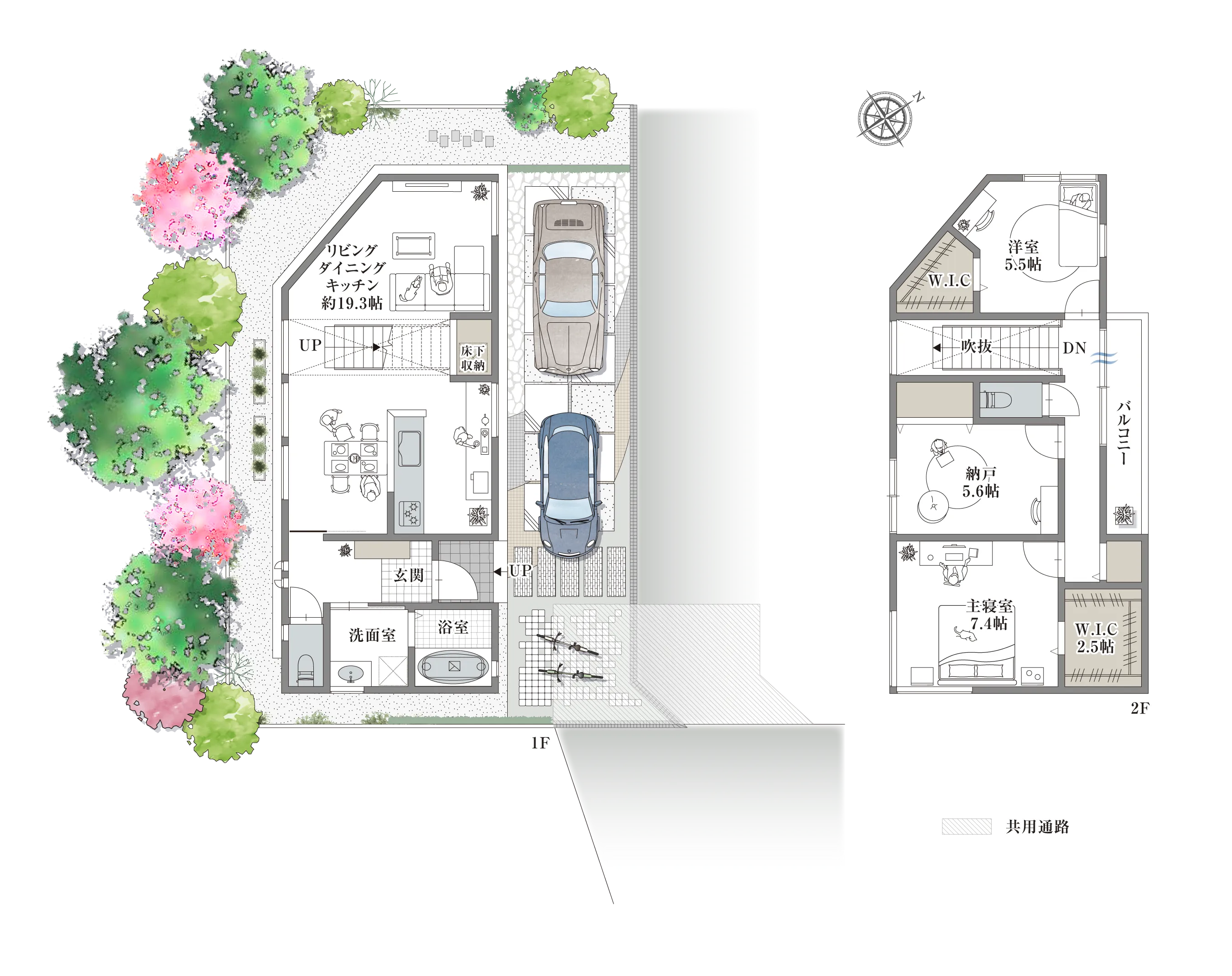 高槻市別所本町-13-I 2号地の間取り図