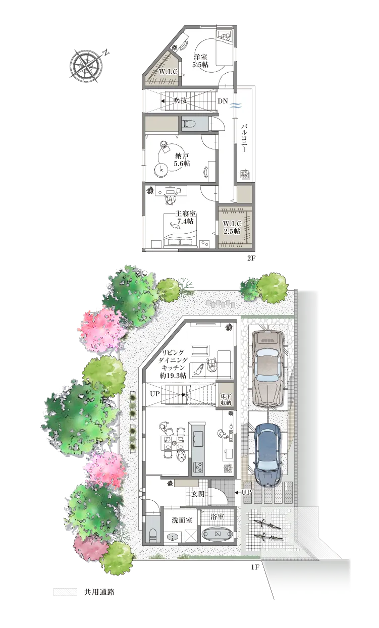 高槻市別所本町-13-I 2号地の間取り図