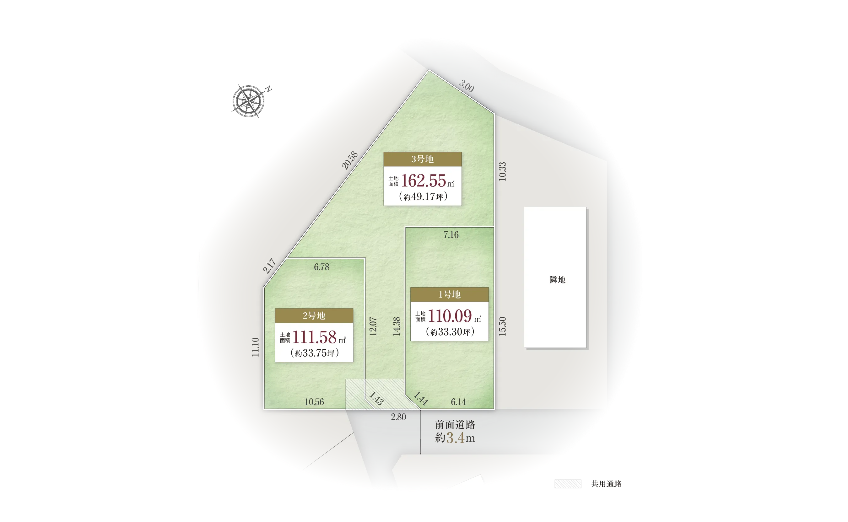 高槻市別所本町-13-Iの区画図