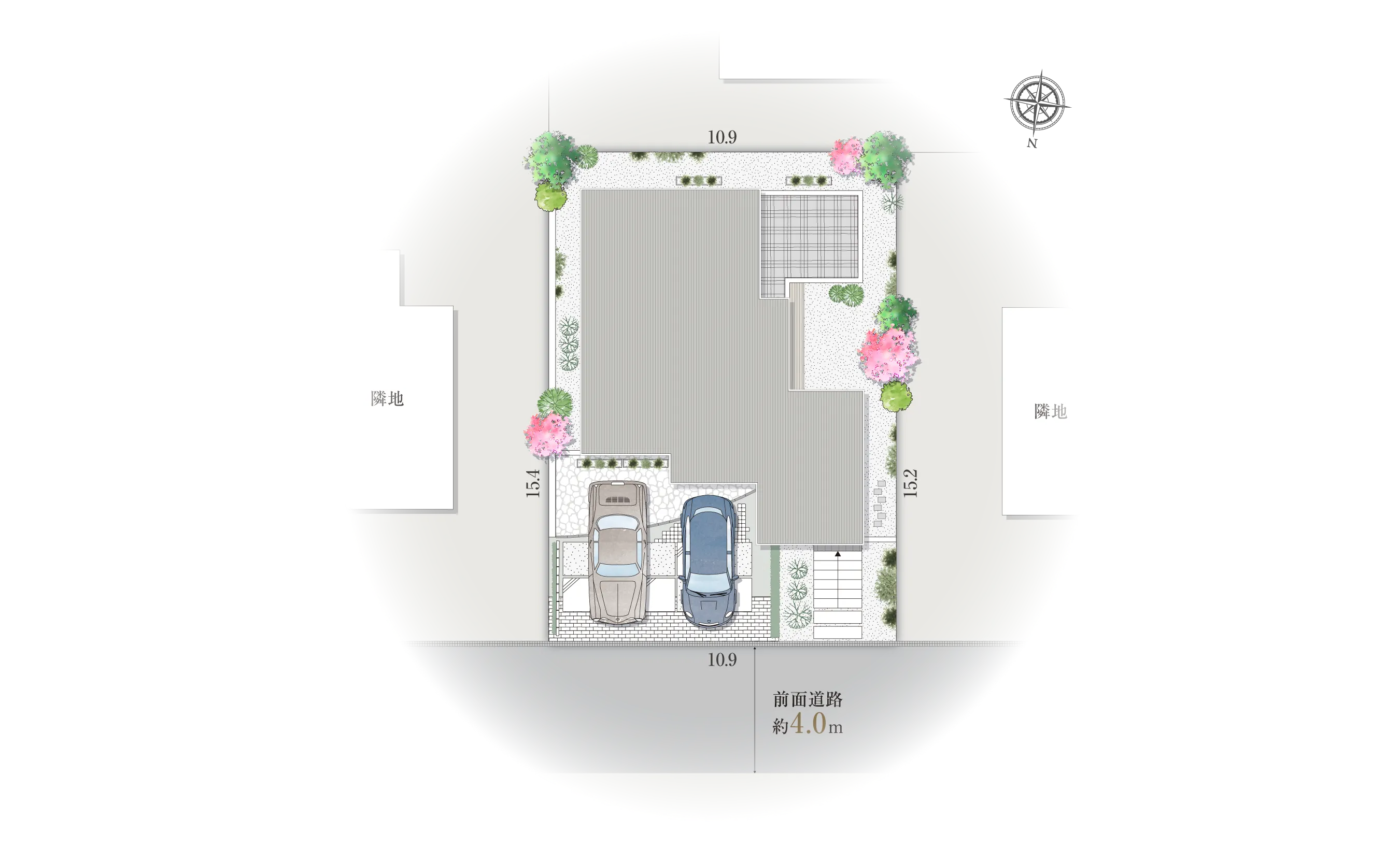 宝塚市雲雀丘2-13-Iの区画図