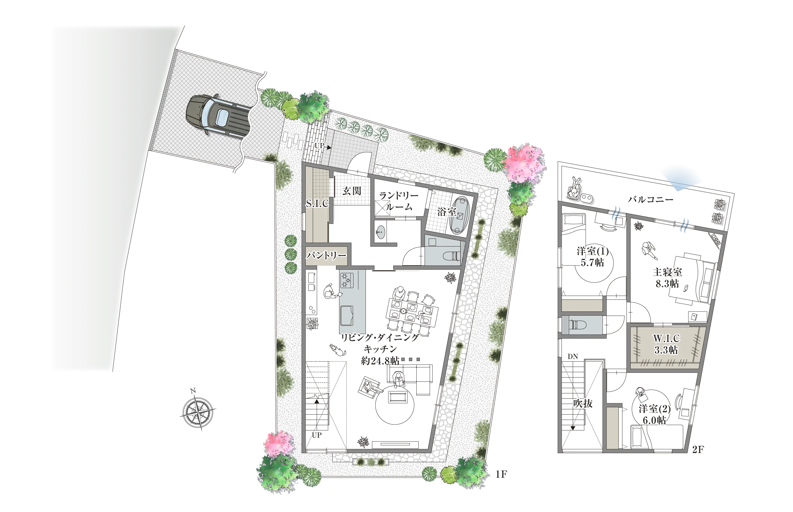 高槻市日吉台二-13-I 3号地の間取り図