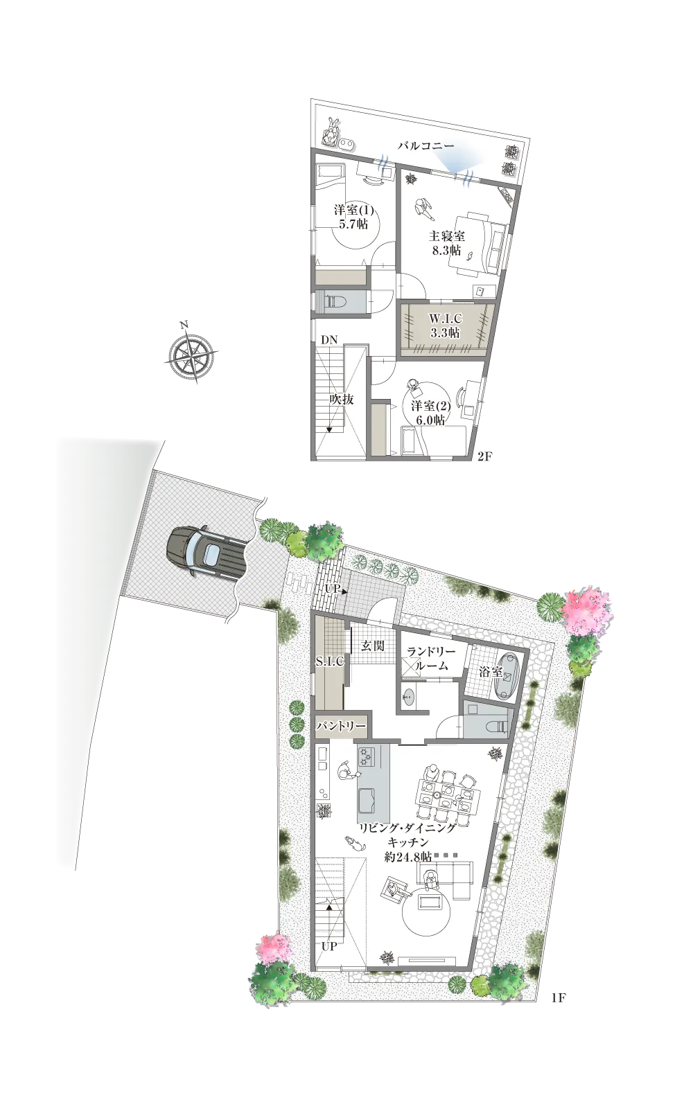 高槻市日吉台二-13-I 3号地の間取り図