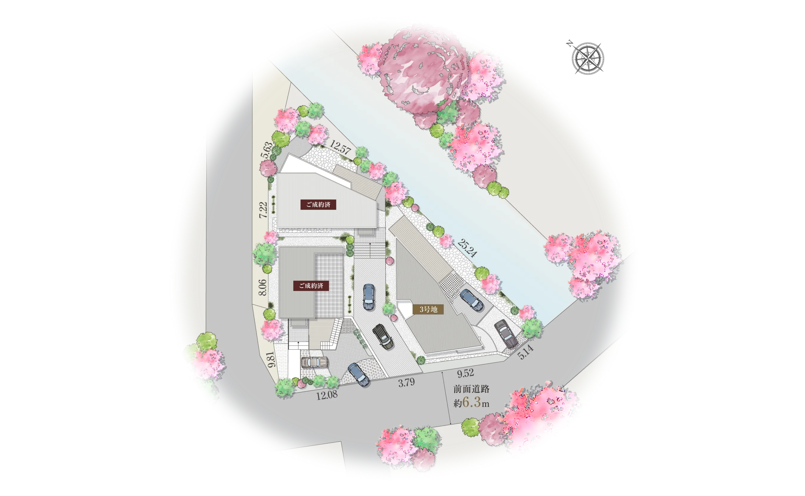 宝塚市宝松苑-10-Iの区画図