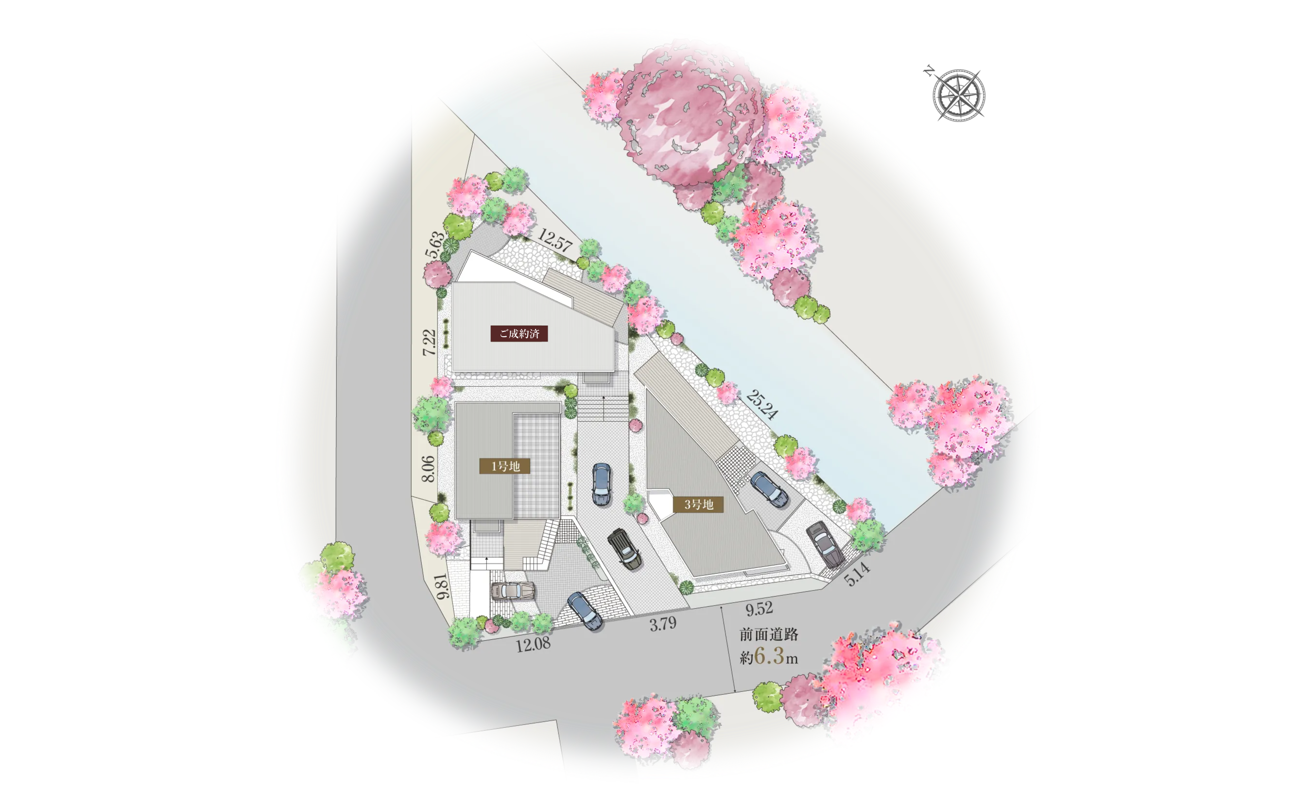 宝塚市宝松苑-10-Iの区画図