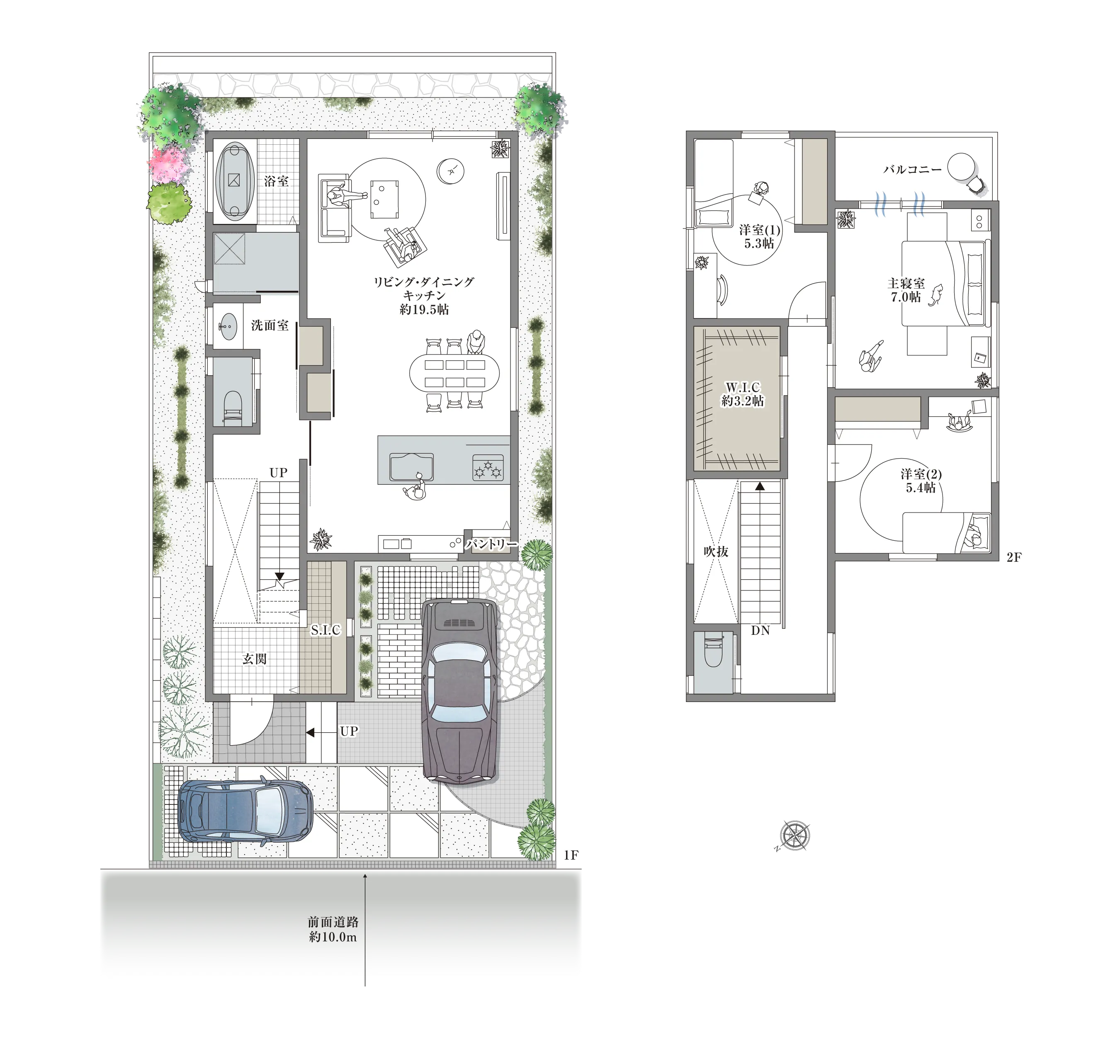 高槻市大和1-12-II 1号地の間取り図