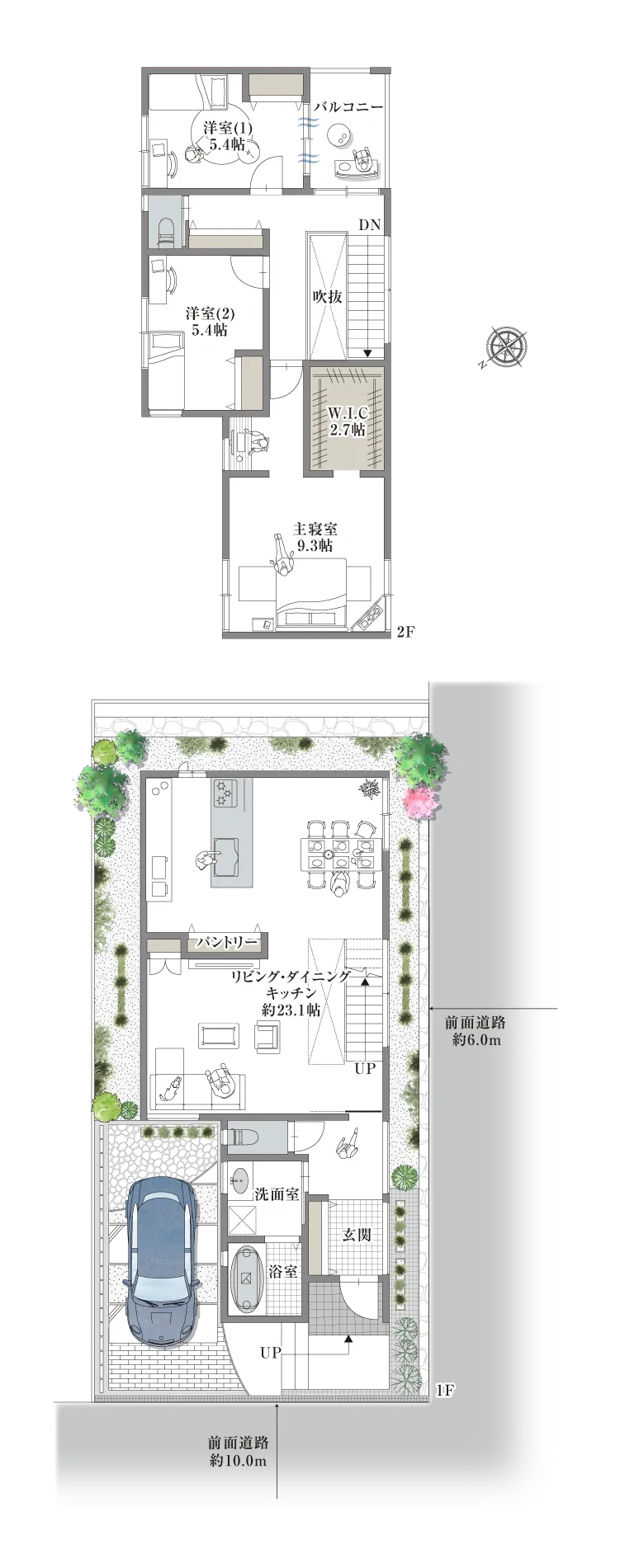高槻市大和1-12-II 2号地の間取り図