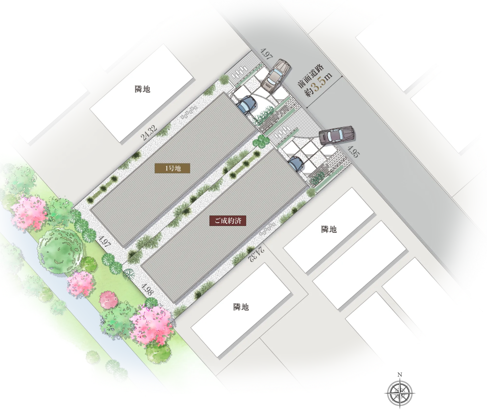 西宮市浜甲子園2-11-Iの区画図