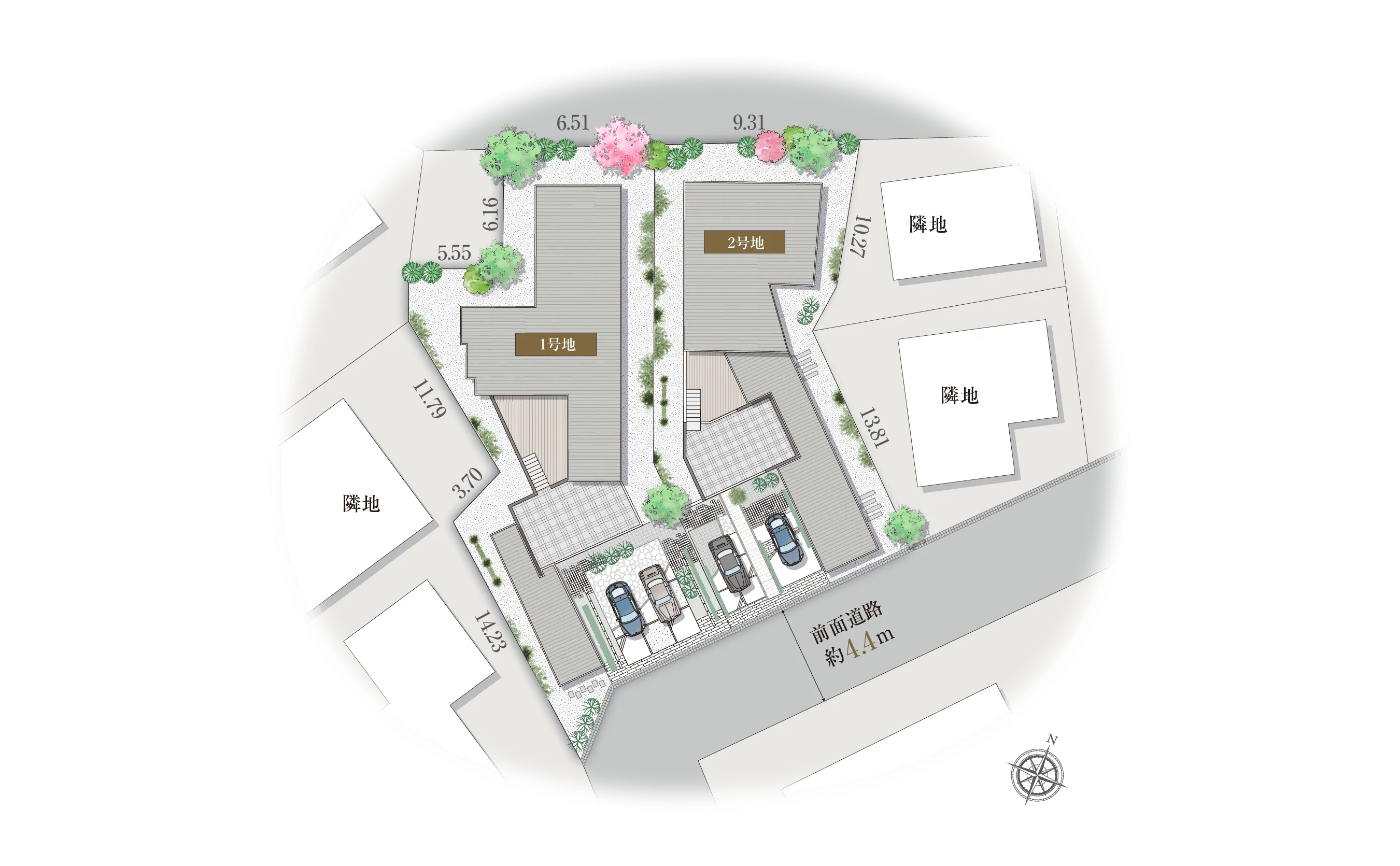 宝塚市清荒神2-10-Iの区画図