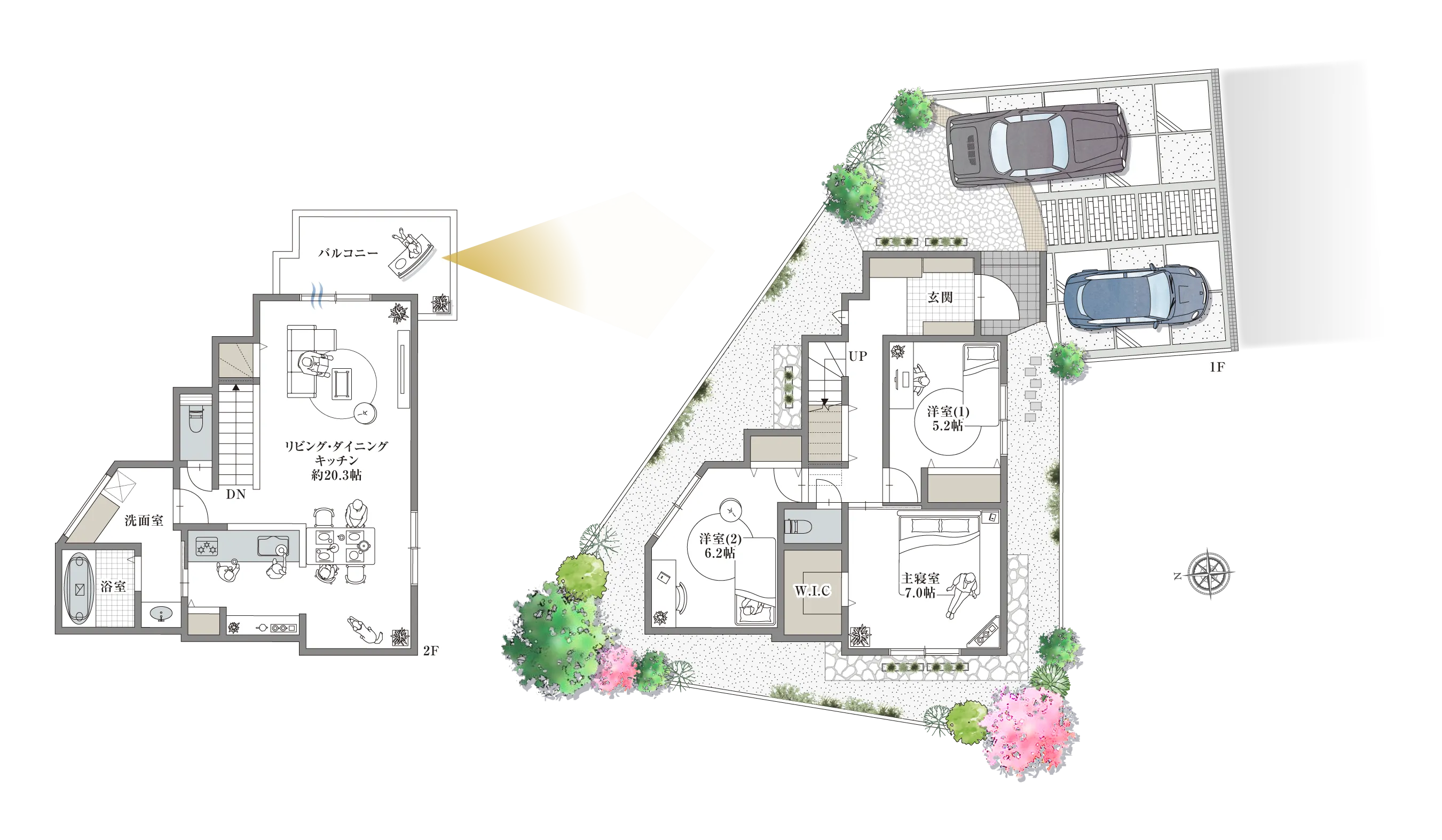 高槻市土室町 4号地の間取り図