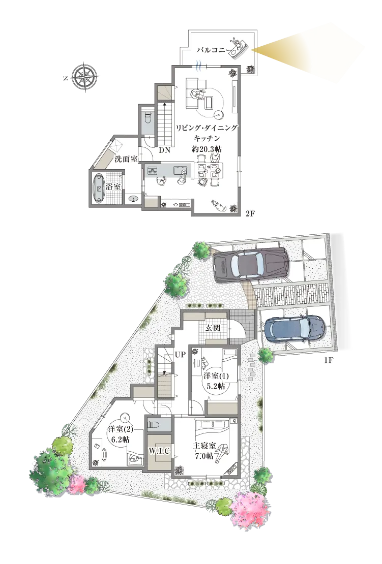 高槻市土室町 4号地の間取り図