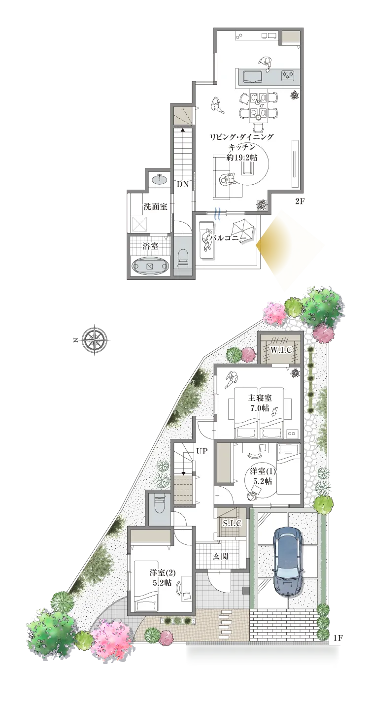 高槻市土室町 5号地の間取り図