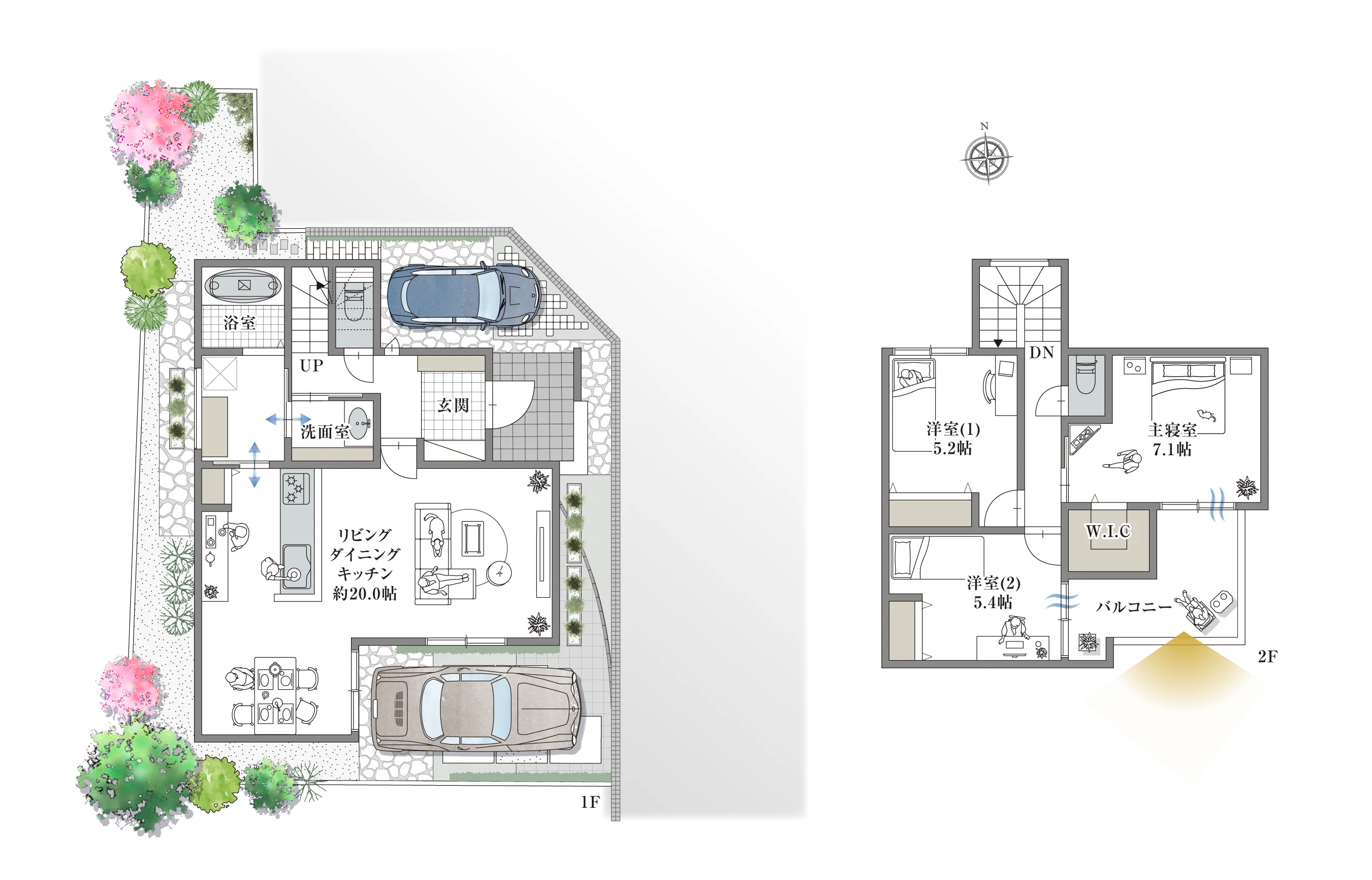 高槻市土室町 2号地の間取り図