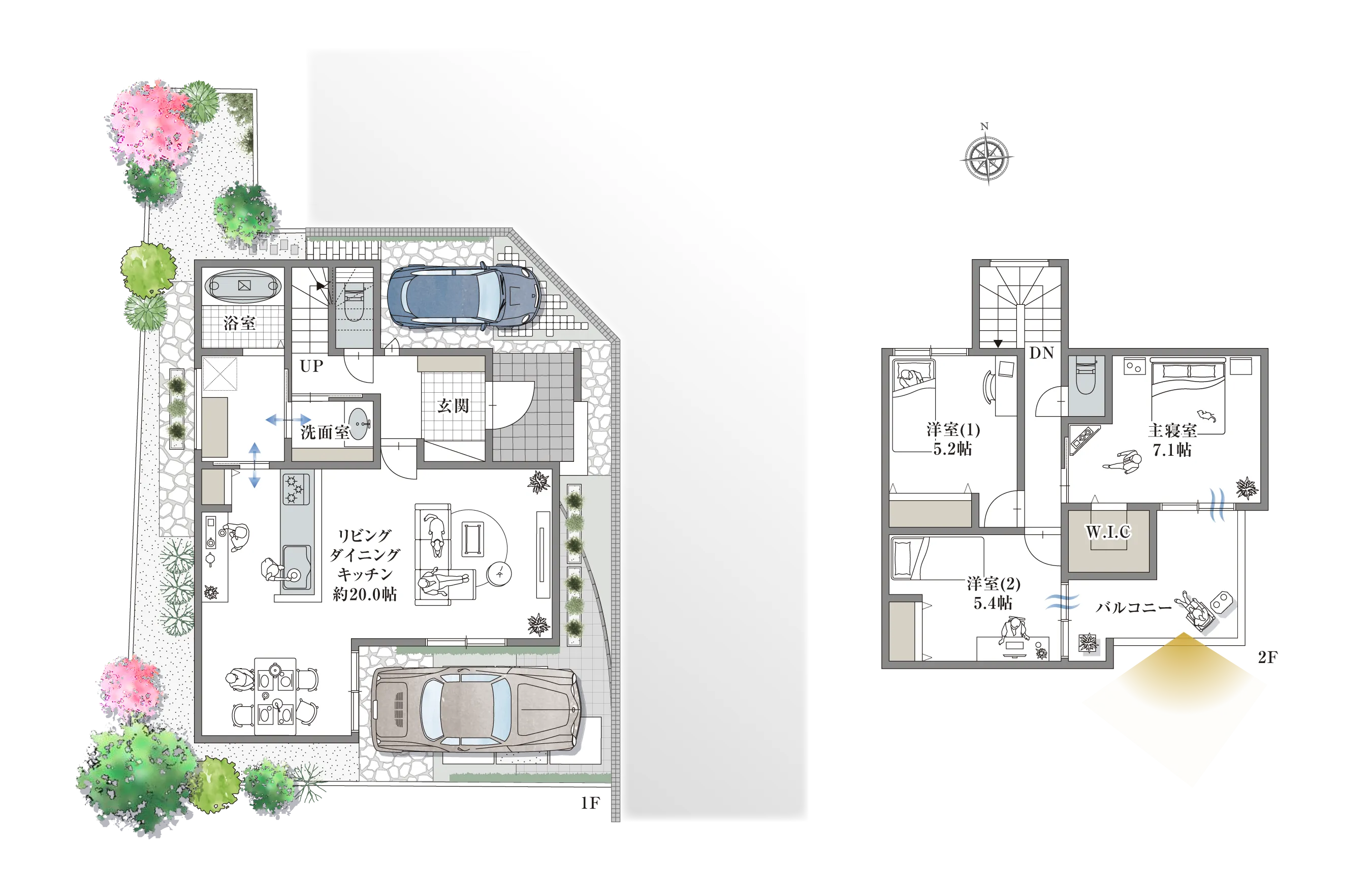 高槻市土室町 2号地の間取り図
