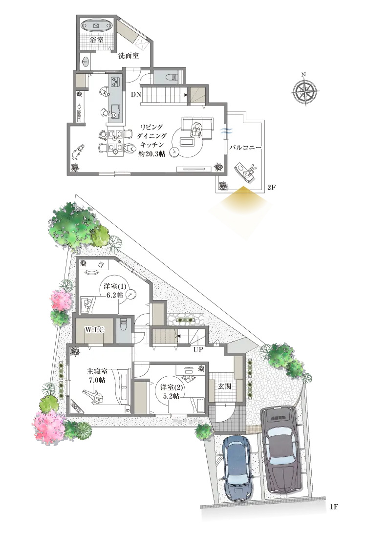 高槻市土室町 4号地の間取り図
