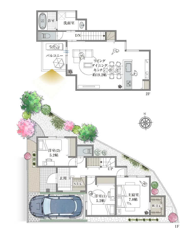 高槻市土室町 5号地の間取り図