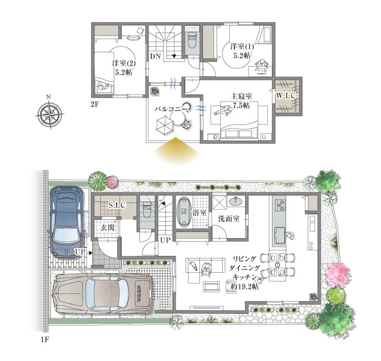 高槻市土室町 6号地の間取り図