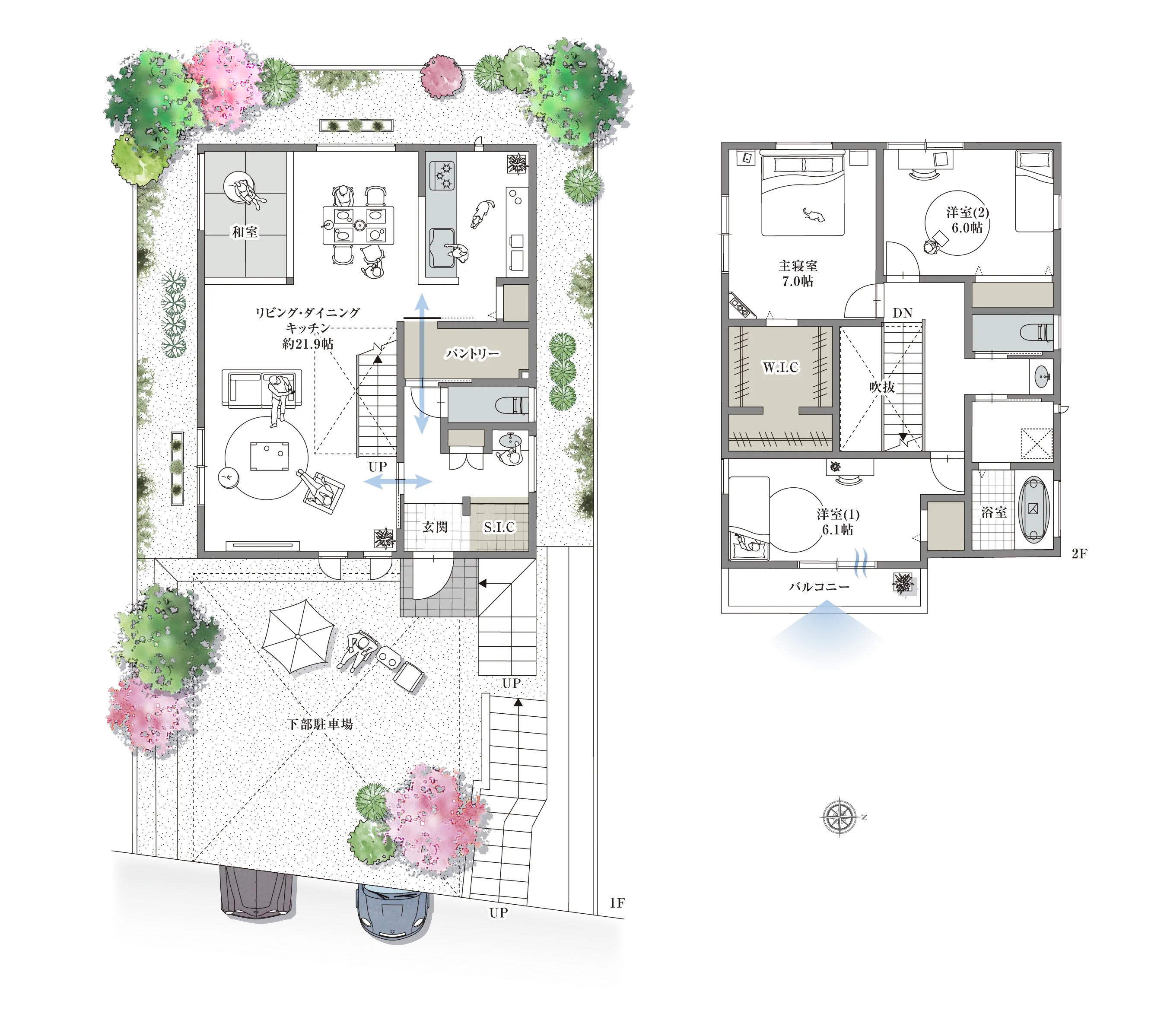 西宮市愛宕山-13-I 1号地の間取り図