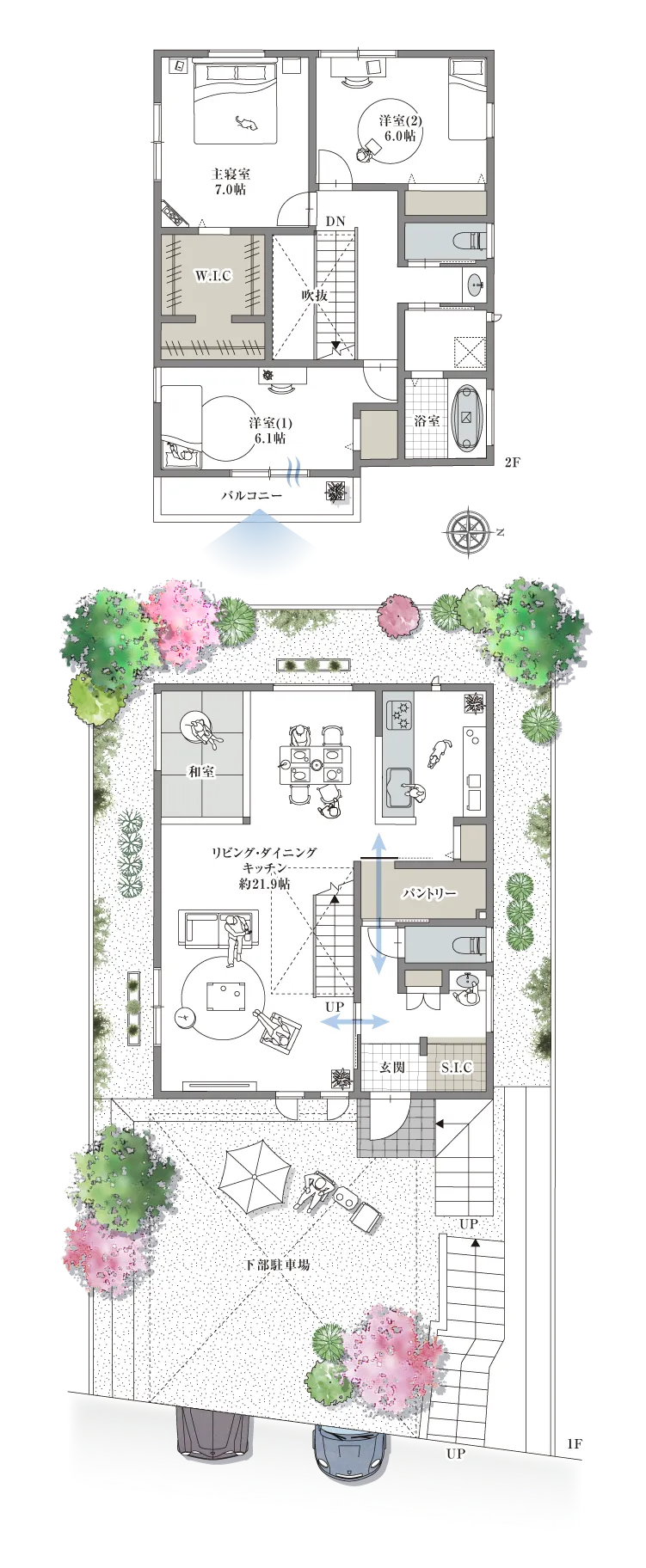 西宮市愛宕山-13-I 1号地の間取り図