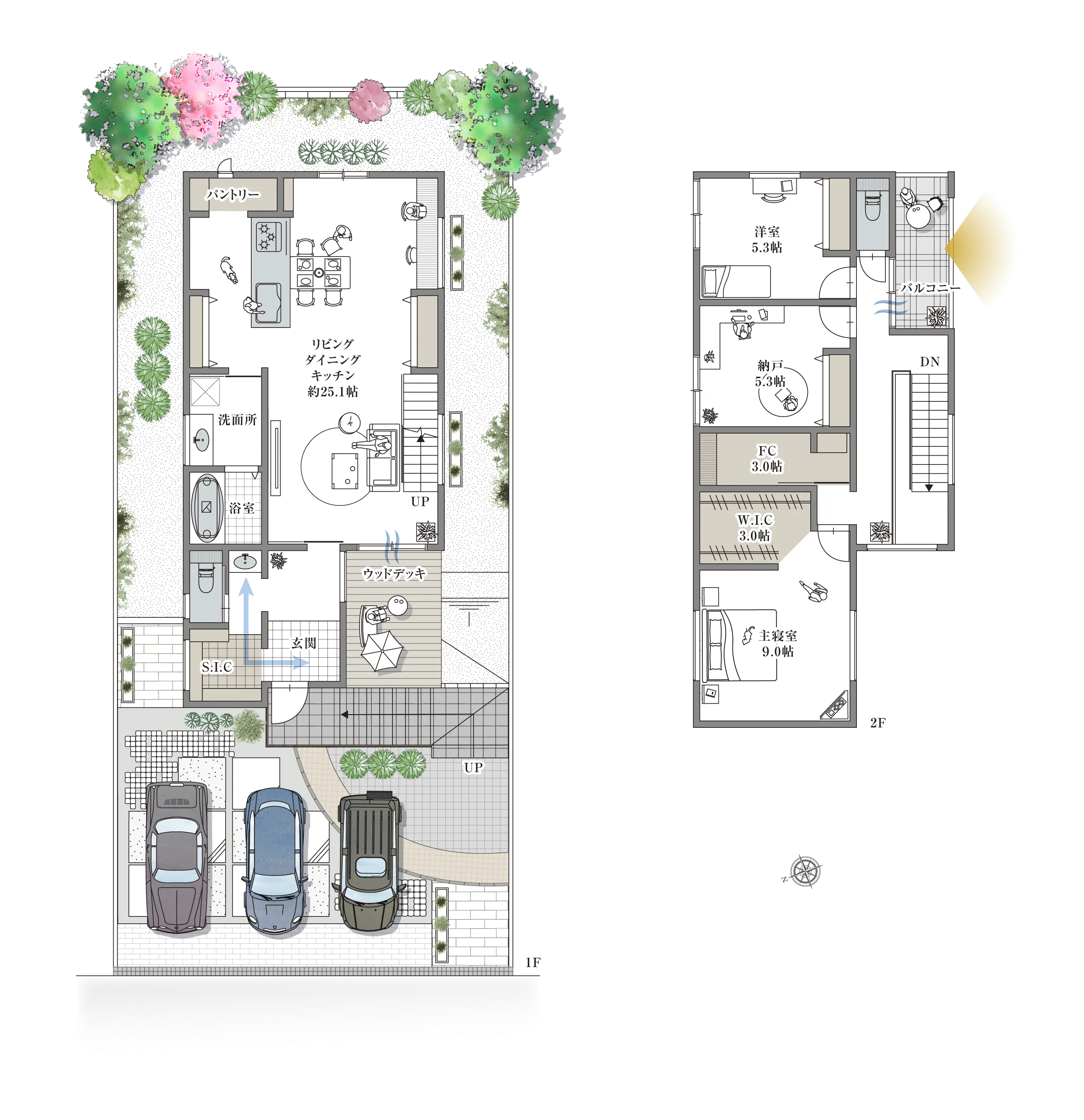 宝塚市御殿山3-12-I 2号地の間取り図