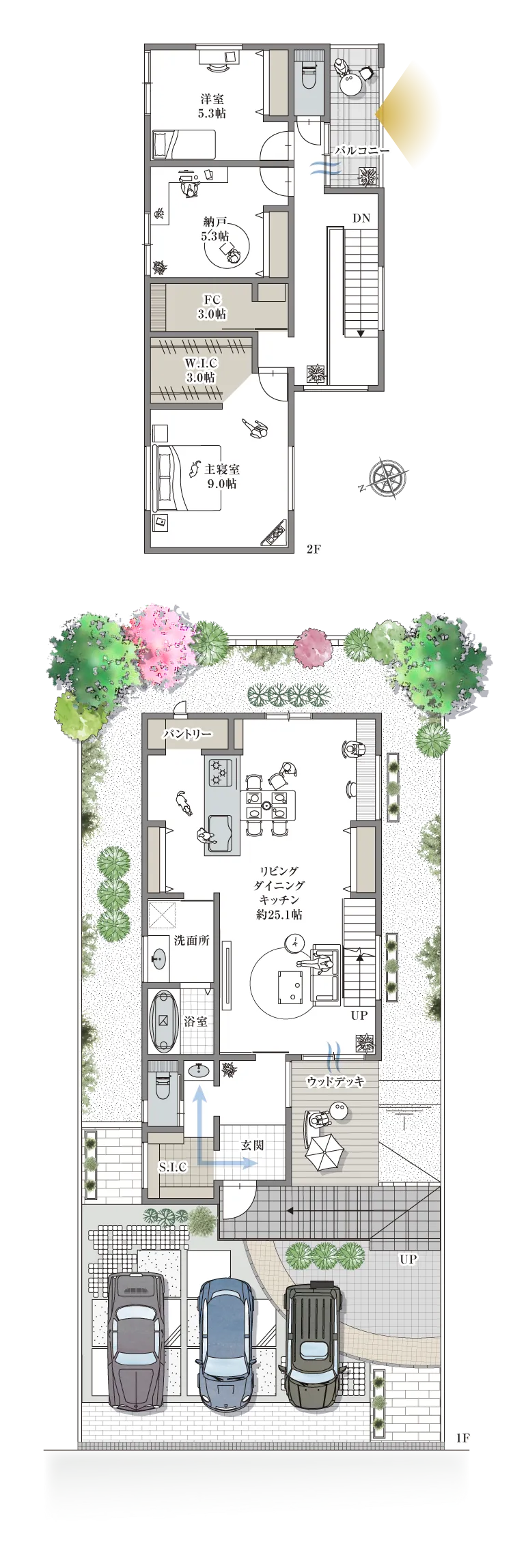 宝塚市御殿山3-12-I 2号地の間取り図