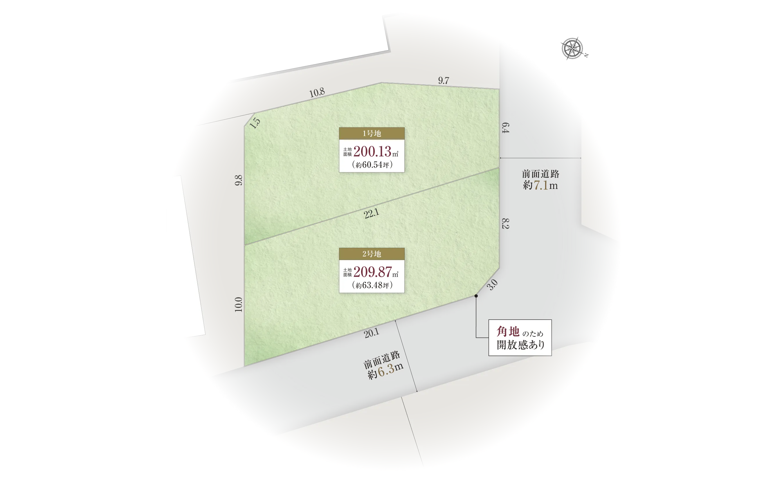 西宮市剣谷町-13-Iの区画図