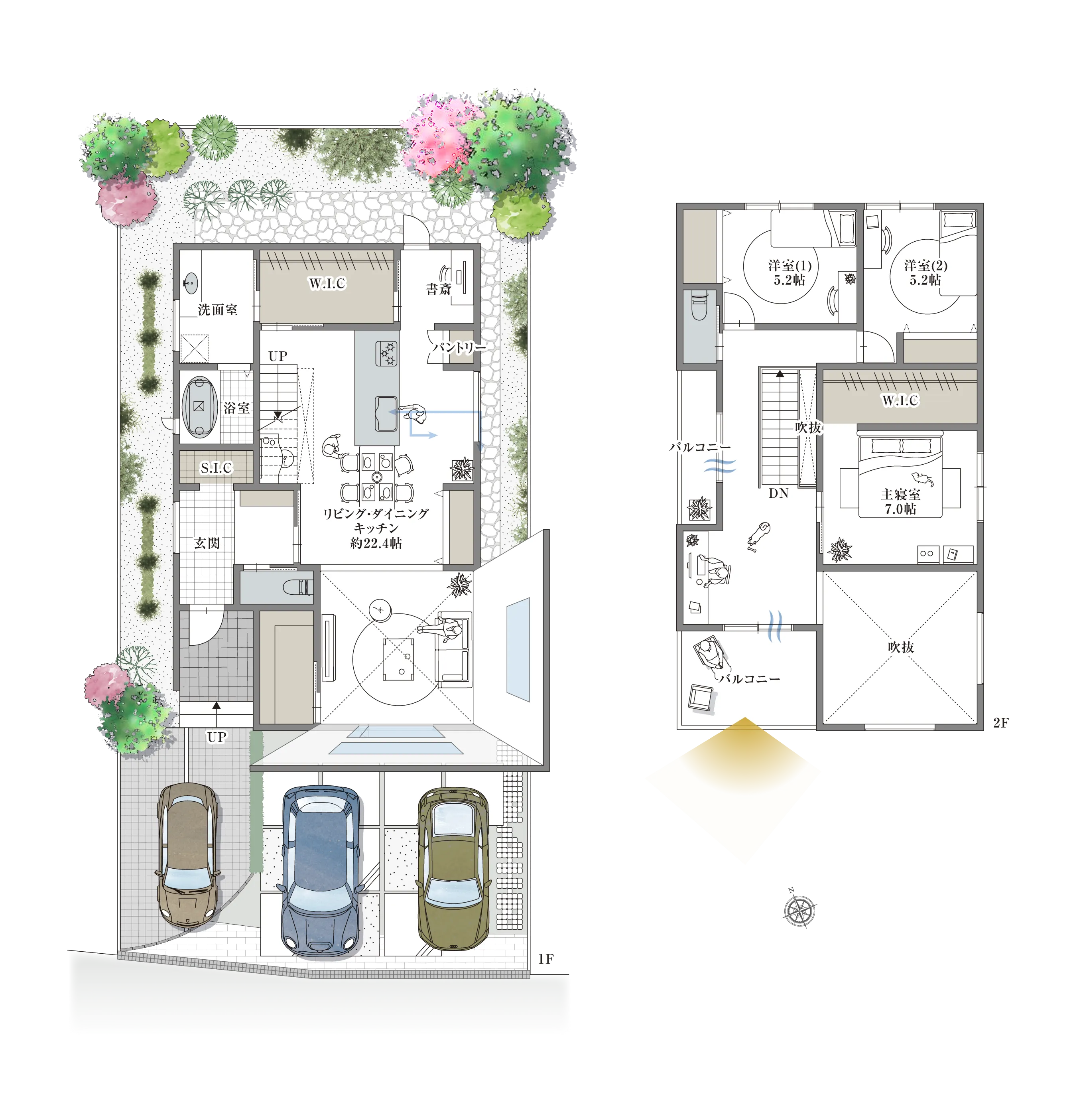 宝塚市宝梅3-11-I 2号地の間取り図