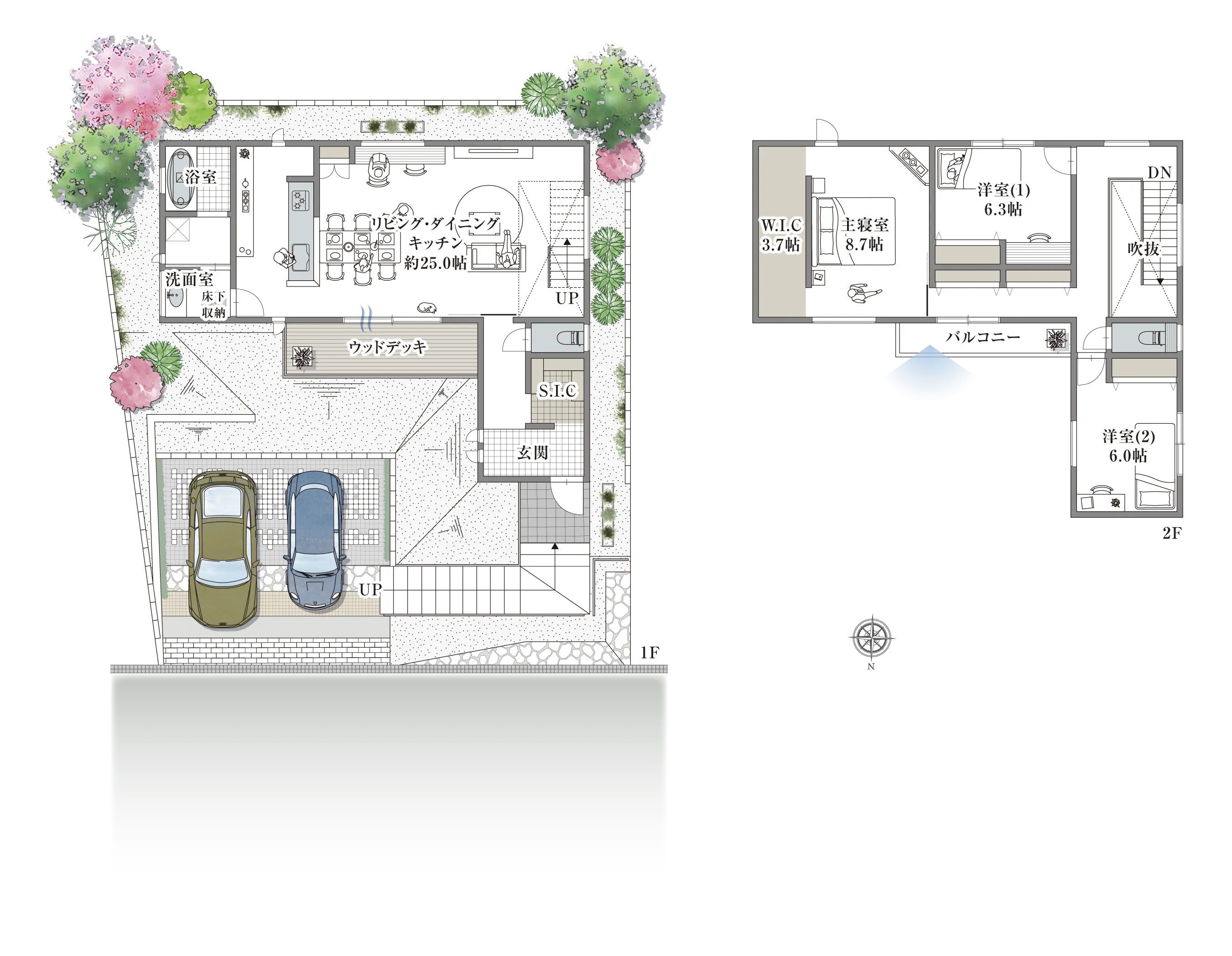 西宮市生瀬高台-12-II 1号地の間取り図