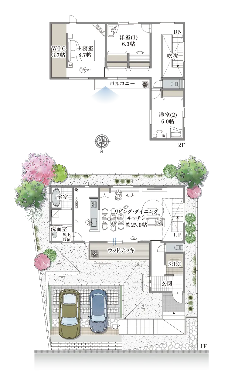 西宮市生瀬高台-12-II 1号地の間取り図