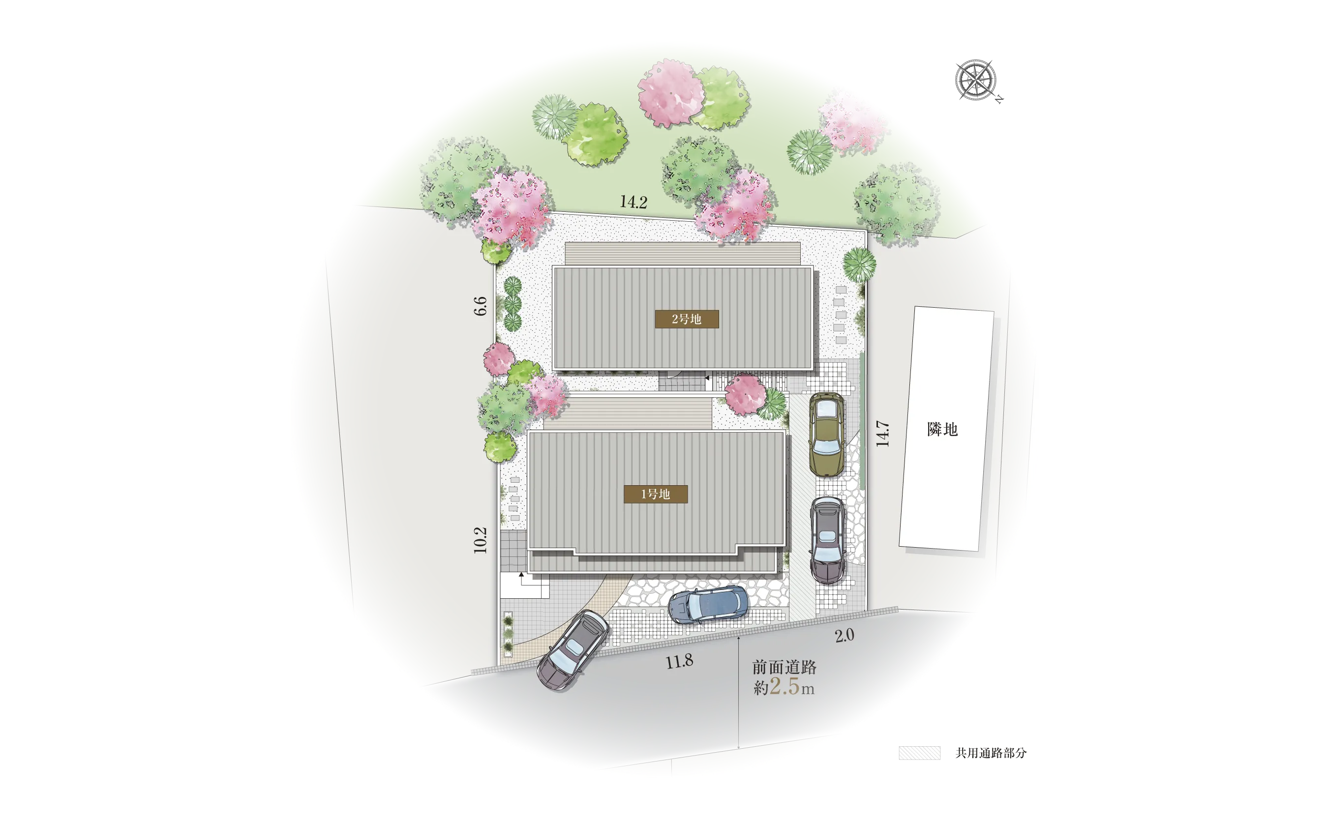 京都市山科区安朱奥ノ田-12-Iの区画図