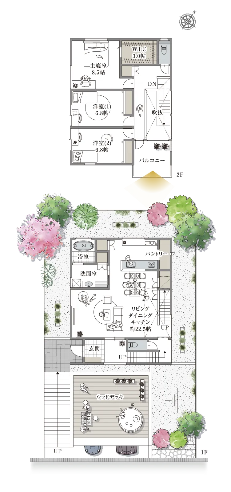 宝塚市売布ガ丘-11-I 2号地の間取り図