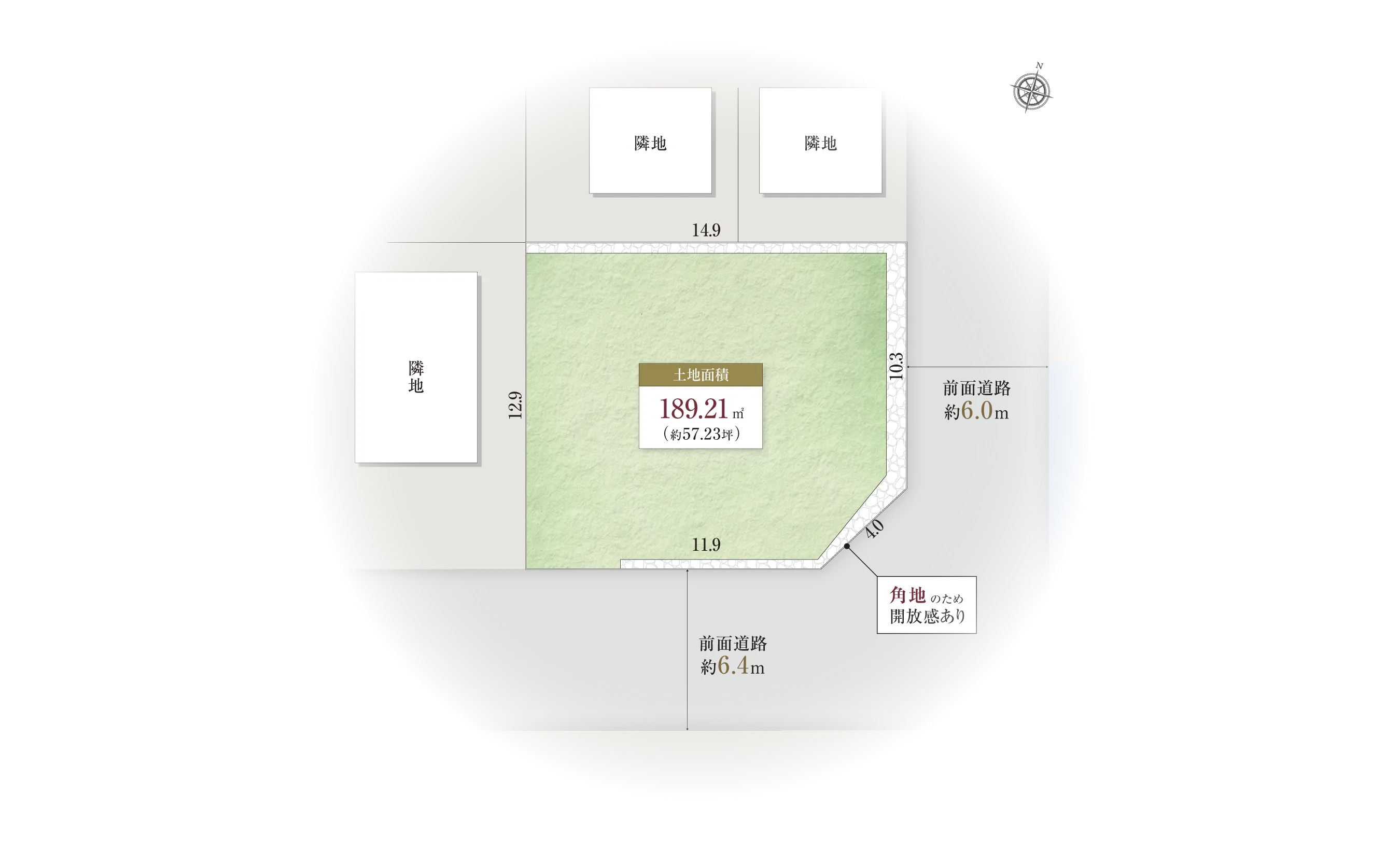 西宮市生瀬高台-14-Iの区画図