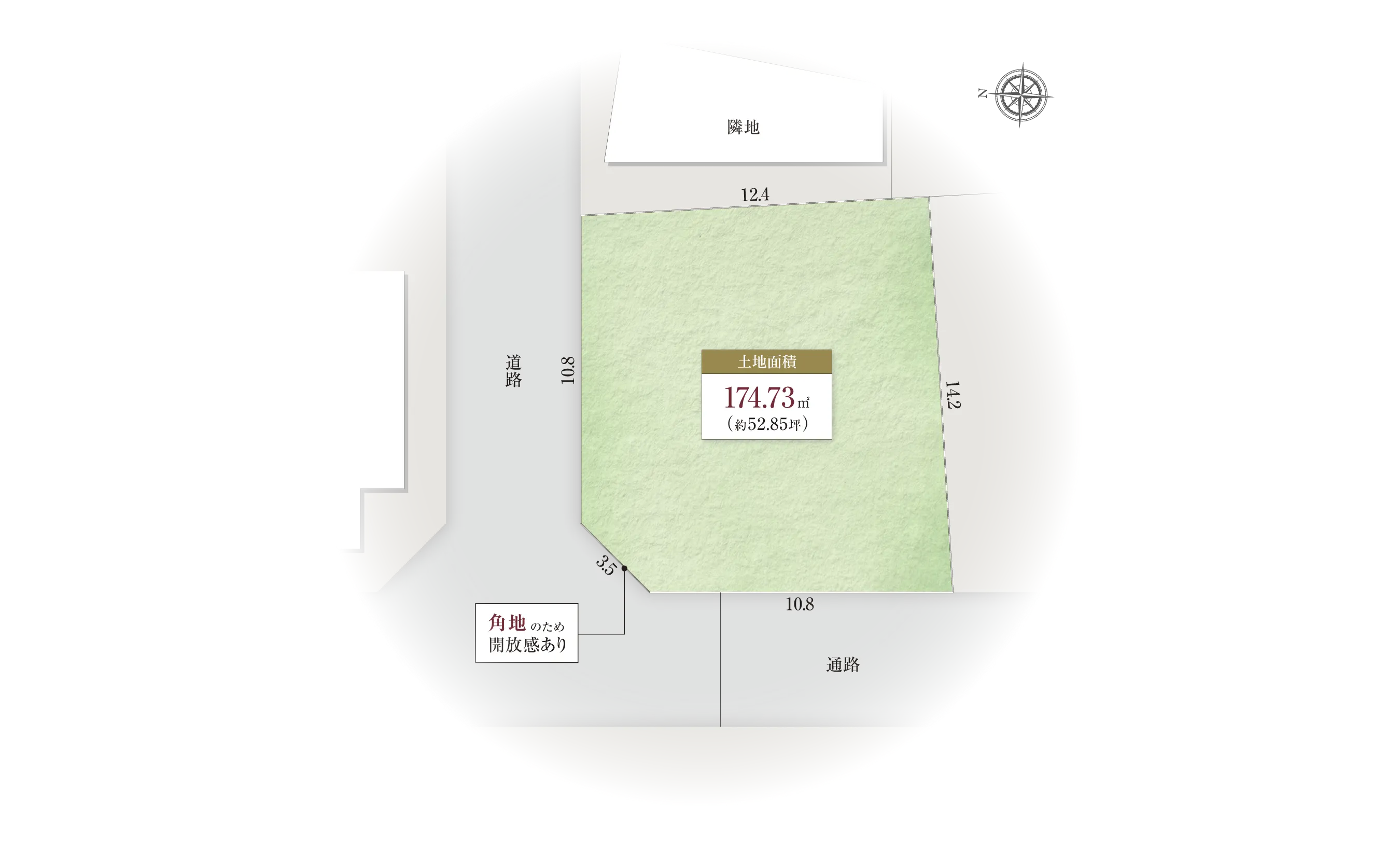 茨木市北春日丘1-14-Iの区画図